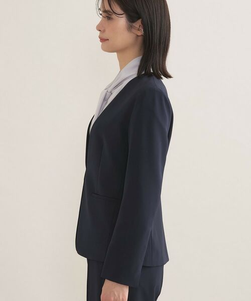 INDIVI / インディヴィ テーラードジャケット | 【通勤スーツ/洗える】ストレッチカラーレスジャケット | 詳細11
