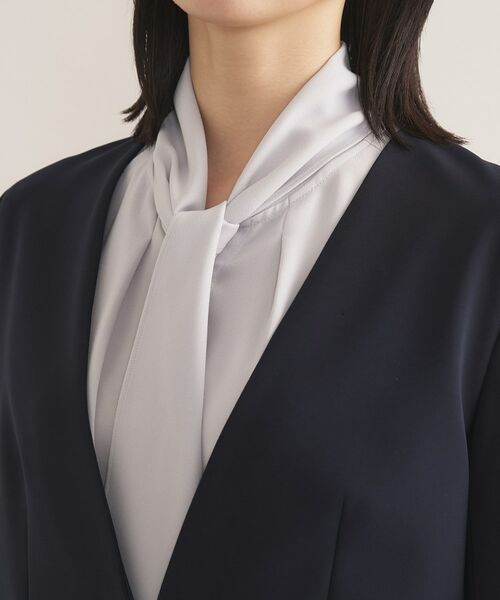 INDIVI / インディヴィ テーラードジャケット | 【通勤スーツ/洗える】ストレッチカラーレスジャケット | 詳細13