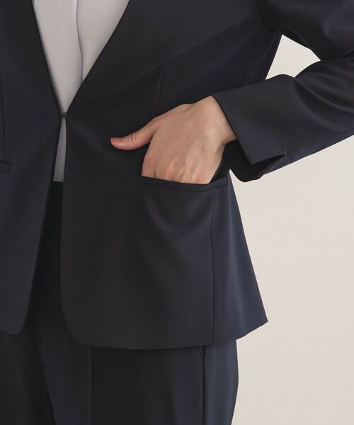 INDIVI / インディヴィ テーラードジャケット | 【通勤スーツ/洗える】ストレッチカラーレスジャケット | 詳細17