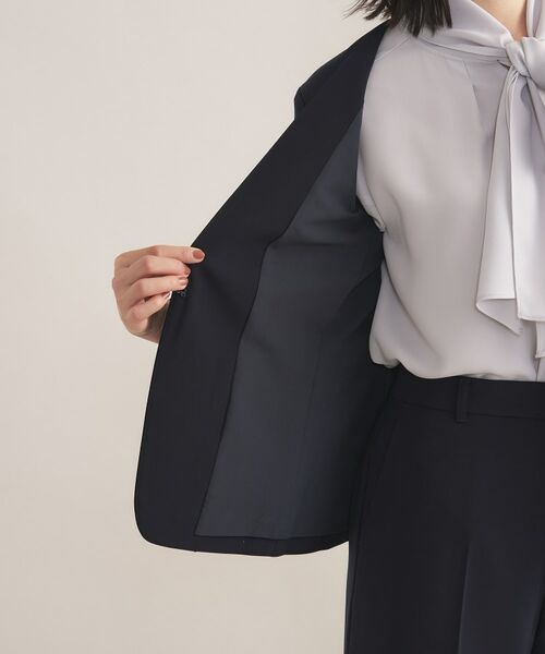 INDIVI / インディヴィ テーラードジャケット | 【通勤スーツ/洗える】ストレッチカラーレスジャケット | 詳細18