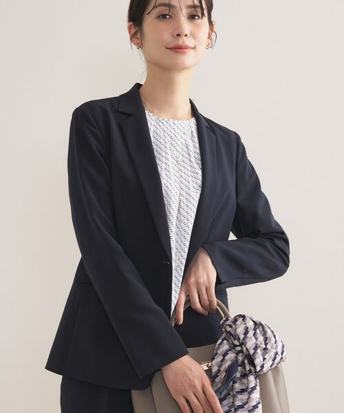 INDIVI / インディヴィ テーラードジャケット | 【通勤スーツ／洗える】ストレッチテーラードカラージャケット | 詳細6