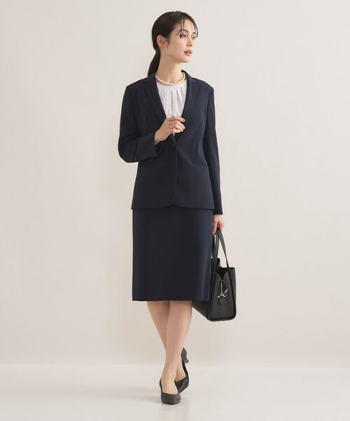 INDIVI / インディヴィ テーラードジャケット | 【通勤スーツ／洗える】ストレッチテーラードカラージャケット | 詳細7