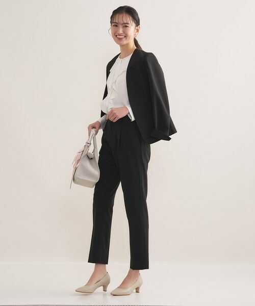 INDIVI / インディヴィ パンツ | 【通勤スーツ/洗える】ストレッチタックテーパードパンツ | 詳細4
