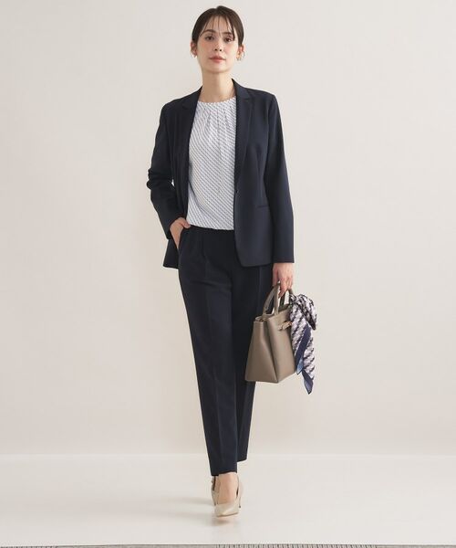 INDIVI / インディヴィ パンツ | 【通勤スーツ/洗える】ストレッチタックテーパードパンツ | 詳細8