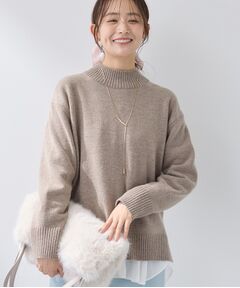 INDIVI / インディヴィ ニット・セーター | 【カシミヤ混】ミドルゲージ ハイネックニット