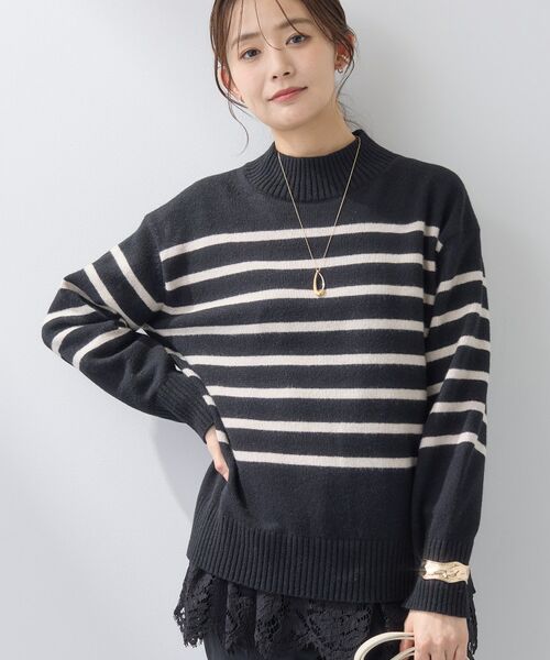 INDIVI / インディヴィ ニット・セーター | 【カシミヤ混】ミドルゲージ ハイネックニット | 詳細10