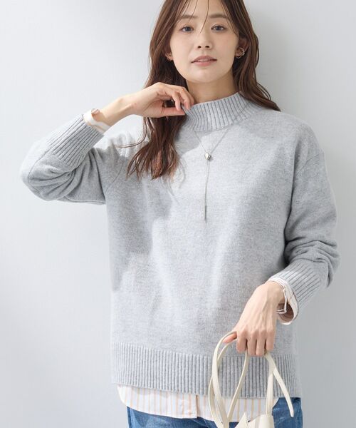 INDIVI / インディヴィ ニット・セーター | 【カシミヤ混】ミドルゲージ ハイネックニット | 詳細14
