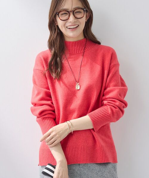 INDIVI / インディヴィ ニット・セーター | 【カシミヤ混】ミドルゲージ ハイネックニット | 詳細18