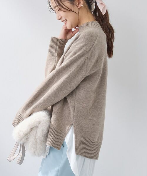 INDIVI / インディヴィ ニット・セーター | 【カシミヤ混】ミドルゲージ ハイネックニット | 詳細2