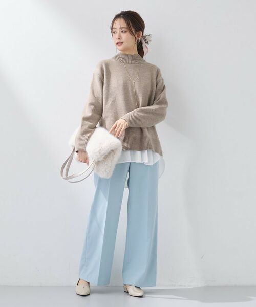 INDIVI / インディヴィ ニット・セーター | 【カシミヤ混】ミドルゲージ ハイネックニット | 詳細4