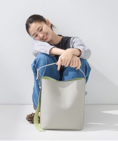 INDIVI / インディヴィ ショルダーバッグ | 【A4収納可能／合皮】配色デザインワンショルダーバッグ