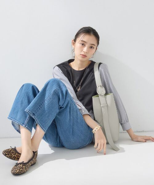 INDIVI / インディヴィ ショルダーバッグ | 【A4収納可能/合皮】配色デザインワンショルダーバッグ | 詳細1