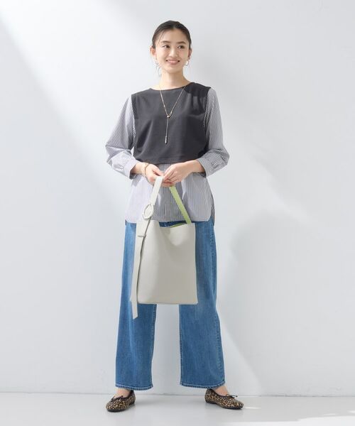 INDIVI / インディヴィ ショルダーバッグ | 【A4収納可能/合皮】配色デザインワンショルダーバッグ | 詳細2