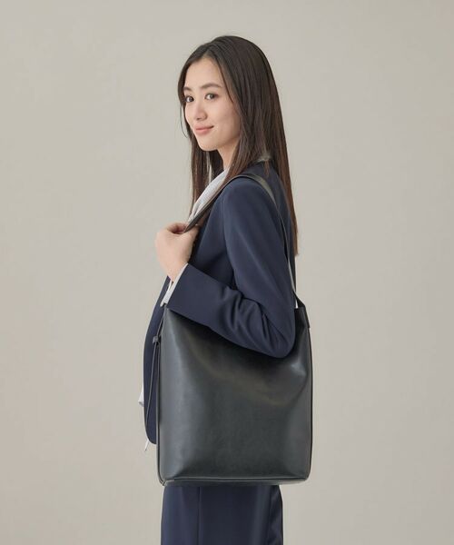 INDIVI / インディヴィ ショルダーバッグ | 【A4収納可能/合皮】配色デザインワンショルダーバッグ | 詳細3