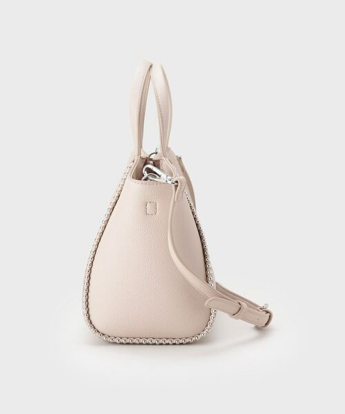 INDIVI / インディヴィ ショルダーバッグ | 【ミドルサイズ／合皮／ショルダー付】スタッズ風メタルバッグ | 詳細10