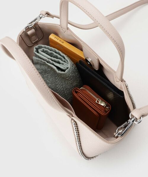 INDIVI / インディヴィ ショルダーバッグ | 【ミドルサイズ／合皮／ショルダー付】スタッズ風メタルバッグ | 詳細16