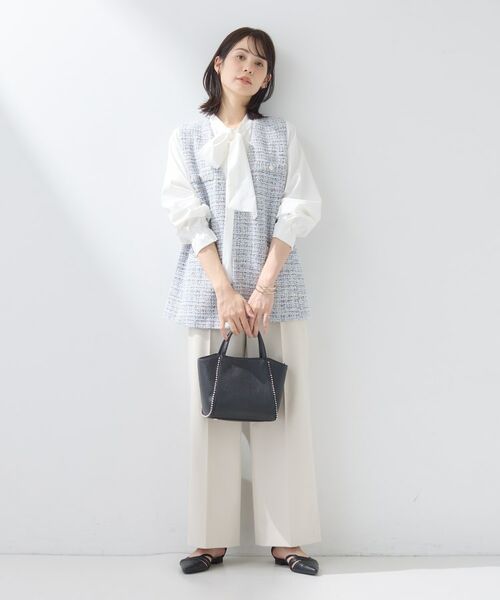 INDIVI / インディヴィ ショルダーバッグ | 【ミドルサイズ／合皮／ショルダー付】スタッズ風メタルバッグ | 詳細2