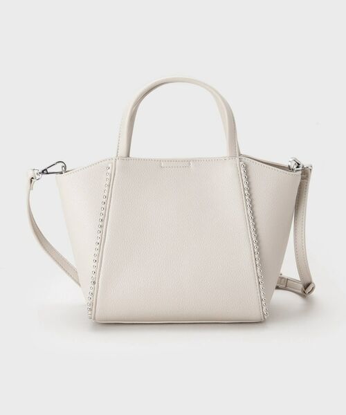 INDIVI / インディヴィ ショルダーバッグ | 【ミドルサイズ／合皮／ショルダー付】スタッズ風メタルバッグ | 詳細8