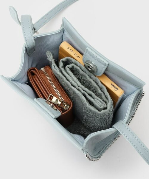 INDIVI / インディヴィ ショルダーバッグ | 【合皮】スタッズ風メタルポシェットバッグ | 詳細14