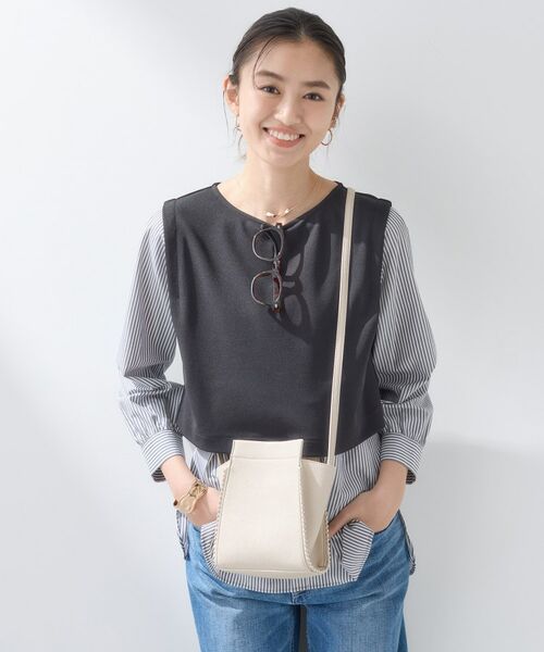 INDIVI / インディヴィ ショルダーバッグ | 【合皮】スタッズ風メタルポシェットバッグ | 詳細3