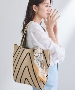 INDIVI / インディヴィ トートバッグ | 【WEB限定カラー／A4収納】柄ニットバッグ