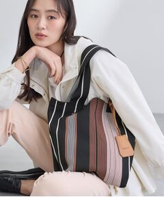 INDIVI / インディヴィ トートバッグ | 【WEB限定カラー／A4収納】柄ニットバッグ