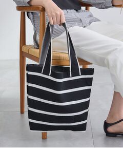 INDIVI / インディヴィ トートバッグ | 【WEB限定カラー／A4収納】柄ニットバッグ