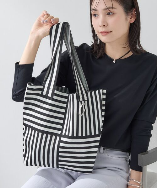 INDIVI / インディヴィ トートバッグ | 【WEB限定カラー/A4収納】柄ニットバッグ | 詳細11