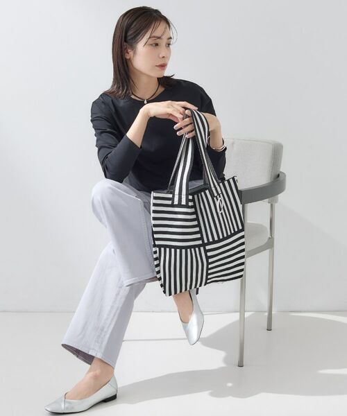 INDIVI / インディヴィ トートバッグ | 【WEB限定カラー/A4収納】柄ニットバッグ | 詳細12