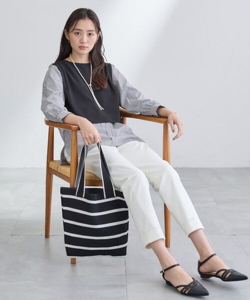 INDIVI / インディヴィ トートバッグ | 【WEB限定カラー/A4収納】柄ニットバッグ | 詳細2