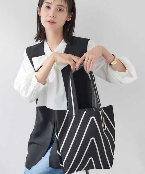 INDIVI / インディヴィ トートバッグ | 【WEB限定カラー/A4収納】柄ニットバッグ | 詳細7