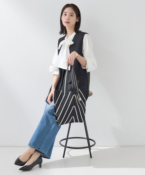 INDIVI / インディヴィ トートバッグ | 【WEB限定カラー/A4収納】柄ニットバッグ | 詳細8