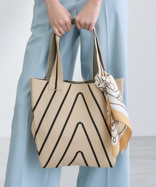 INDIVI / インディヴィ トートバッグ | 【WEB限定カラー/A4収納】柄ニットバッグ | 詳細9