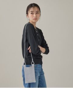 INDIVI / インディヴィ ショルダーバッグ | 【大人ラメ／スマホ入れ】ニット素材ミニポシェット