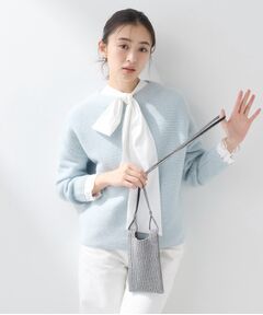 INDIVI / インディヴィ ショルダーバッグ | 【大人ラメ／スマホ入れ】ニット素材ミニポシェット