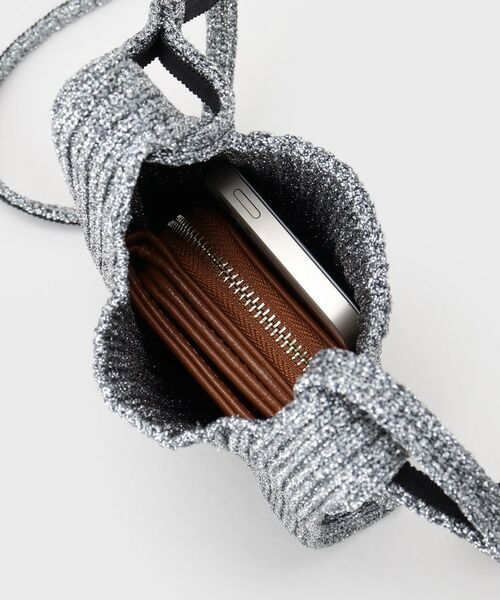 INDIVI / インディヴィ ショルダーバッグ | 【大人ラメ／スマホ入れ】ニット素材ミニポシェット | 詳細12