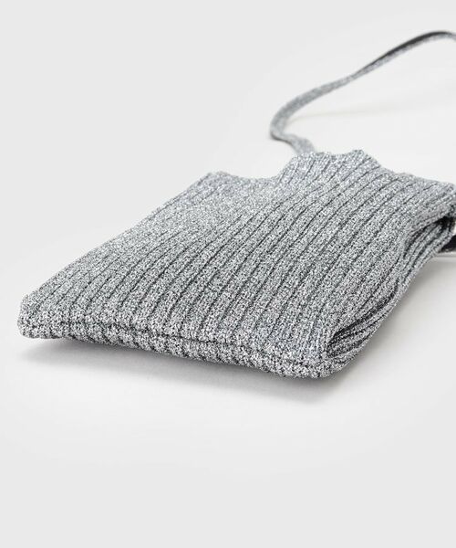 INDIVI / インディヴィ ショルダーバッグ | 【大人ラメ／スマホ入れ】ニット素材ミニポシェット | 詳細9