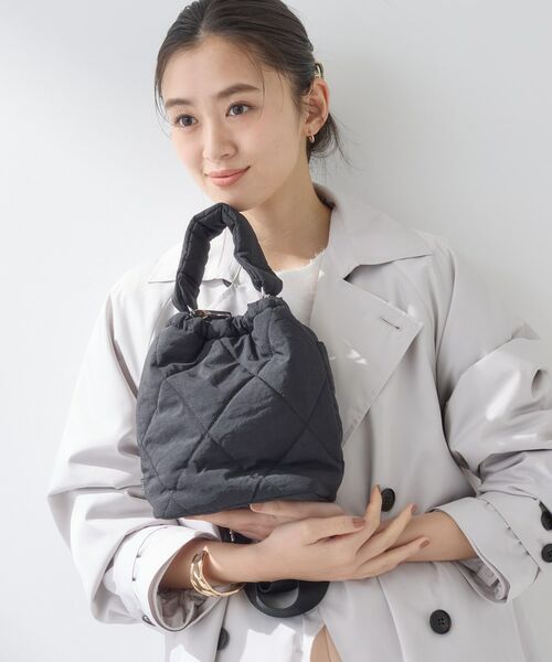 INDIVI / インディヴィ ハンドバッグ | 【大人カジュアル／ショルダー付】ふかふか巾着バッグ | 詳細1