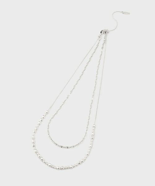 INDIVI / インディヴィ ネックレス・ペンダント・チョーカー | 【2WAY／2連セット】パール調＆チェーンミックスネックレス | 詳細10