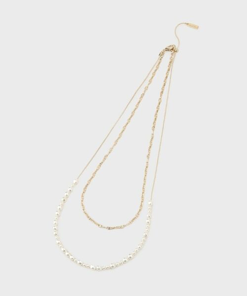 INDIVI / インディヴィ ネックレス・ペンダント・チョーカー | 【2WAY／2連セット】パール調＆チェーンミックスネックレス | 詳細11