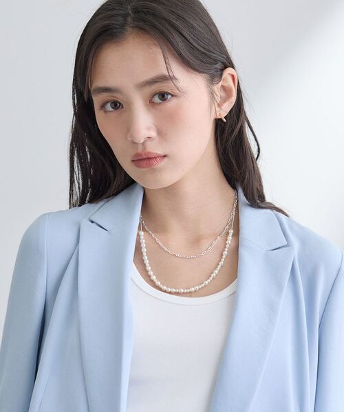 INDIVI / インディヴィ ネックレス・ペンダント・チョーカー | 【2WAY／2連セット】パール調＆チェーンミックスネックレス | 詳細6