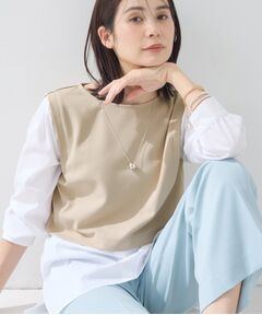 INDIVI / インディヴィ カットソー | 【洗える／UVケア】レイヤード風デザイントップス