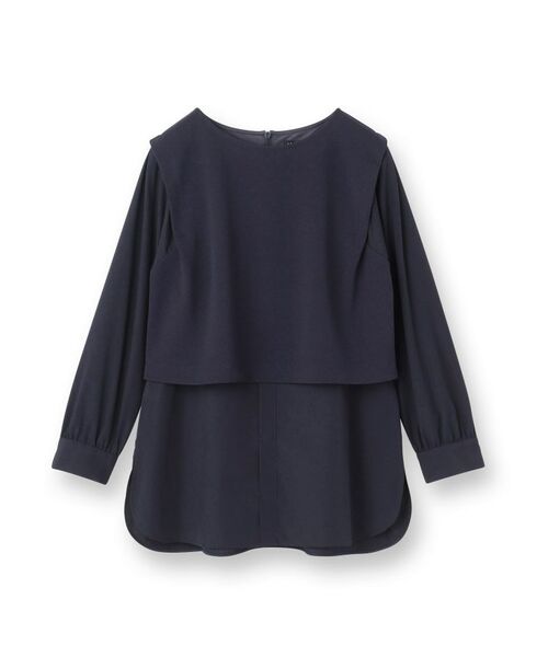 INDIVI / インディヴィ カットソー | 【洗える/UVケア】レイヤード風デザイントップス | 詳細1