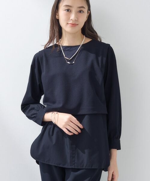 INDIVI / インディヴィ カットソー | 【洗える/UVケア】レイヤード風デザイントップス | 詳細10