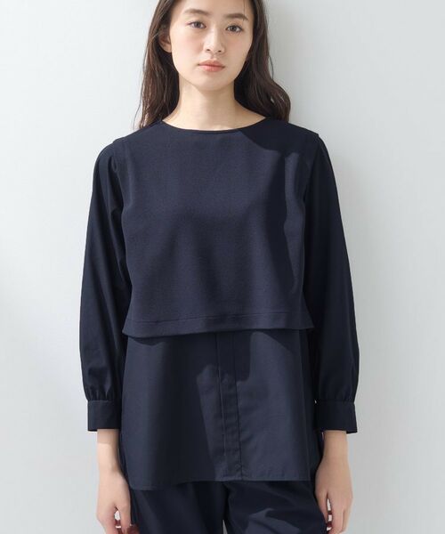 INDIVI / インディヴィ カットソー | 【洗える/UVケア】レイヤード風デザイントップス | 詳細14