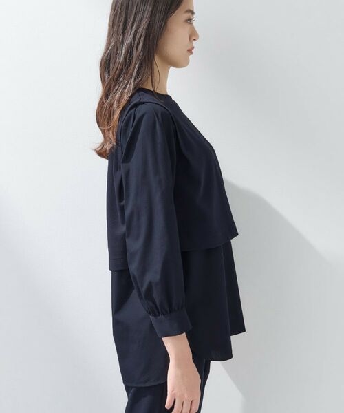 INDIVI / インディヴィ カットソー | 【洗える/UVケア】レイヤード風デザイントップス | 詳細15