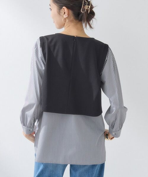 INDIVI / インディヴィ カットソー | 【洗える/UVケア】レイヤード風デザイントップス | 詳細3