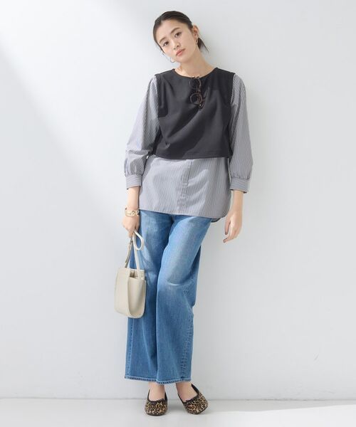 INDIVI / インディヴィ カットソー | 【洗える/UVケア】レイヤード風デザイントップス | 詳細4