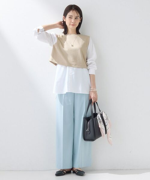 INDIVI / インディヴィ カットソー | 【洗える/UVケア】レイヤード風デザイントップス | 詳細8