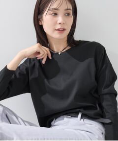 INDIVI / インディヴィ Tシャツ | 【洗える】きれいめラウンドテールロンT